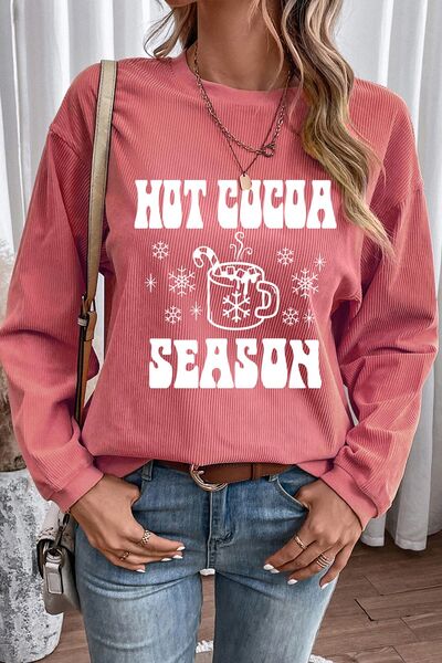 HOT COCOA SEASON Round Neck Sweatshirt - Beauty by Lady Finch